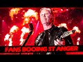 JAMES HETFIELD REACTION WHEN THE CROWD BOOS ST ANGER LIVE 2022 METALLICA