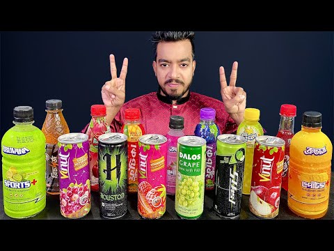 SOFT DRINK CHALLENGE | MUKBANG TRY DRINKING DIFFERENT COLORED SOFT DRINKS | ASMR RAINBOW DRINKS