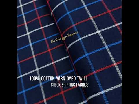 Cotton Broad Check Dobby Shirting Fabrics