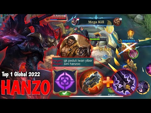 HABISIN ORANG SONGONG!! - HANZO BUILD TERSAKIT 2022 - TUTORIAL BERMAIND HANZO 2022 - MOBILE LEGENDS