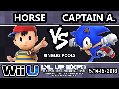 LVL Up Expo - Horse (Ness) Vs. Captain Andrew (Sonic) SSB4 Pools LF - Smash Wii U - Smash 4