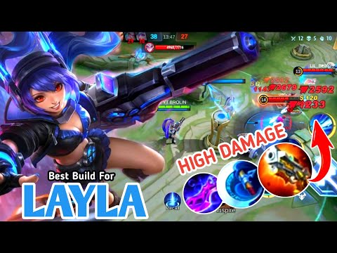 LAYLA NEW OP BUILD HIGH DAMAGE !! BUILD TOP 1 GLOBAL LAYLA ~ MOBILE LEGENDS