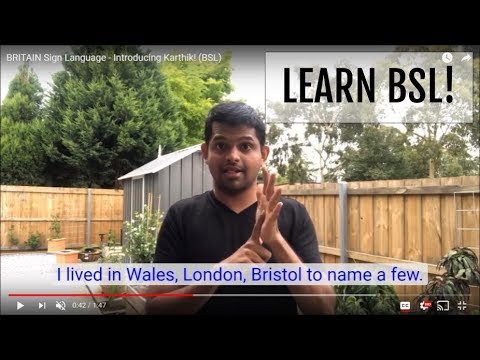 Learn BRITISH Sign Language Online with Karthik! (BSL)