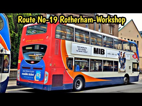 #stagecoach Bus🚌Ride/Route No 19 Rotherham To Workshop|Double Decker Bus Ride/Great Guy Vlog