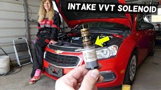 HOW TO REPLACE INTAKE VVT SOLENOID ON CHEVROLET CRUZE SONIC. CHEVY CRUZE VARIABLE TIMING SOLENOID