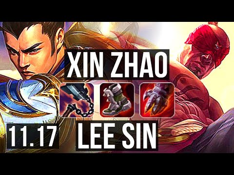 XIN ZHAO vs LEE SIN (JUNGLE) | Rank 3 Xin, 9/1/7, 69% winrate, Rank 11 | KR Challenger | v11.17