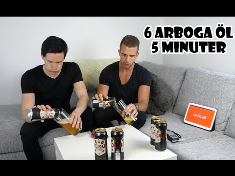 6 Arboga öl (10,2%) på 5 minuter + Promillekoll