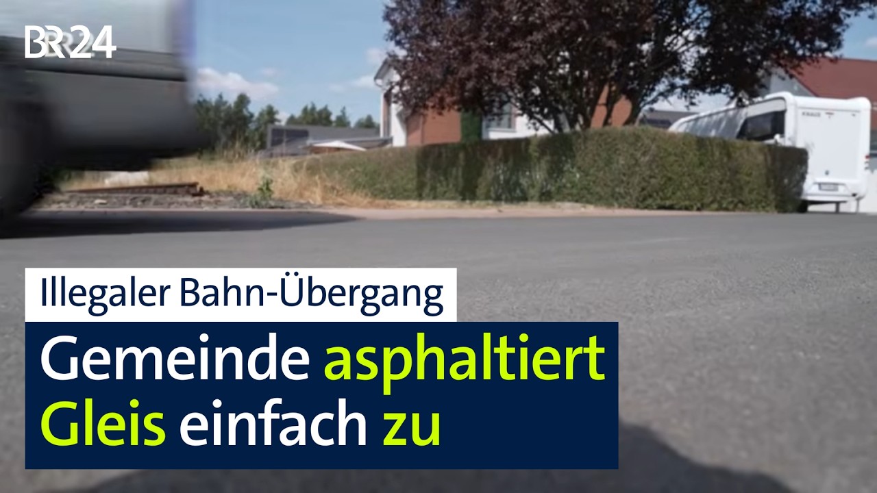 "Da kann kein Zug mehr fahren": Illegaler Bahn-Übergang spaltet Kommune | BR24