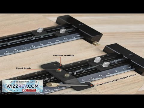 Metric Inch T Shape Marking Gauge Double Line Aluminum Ruler 6 14