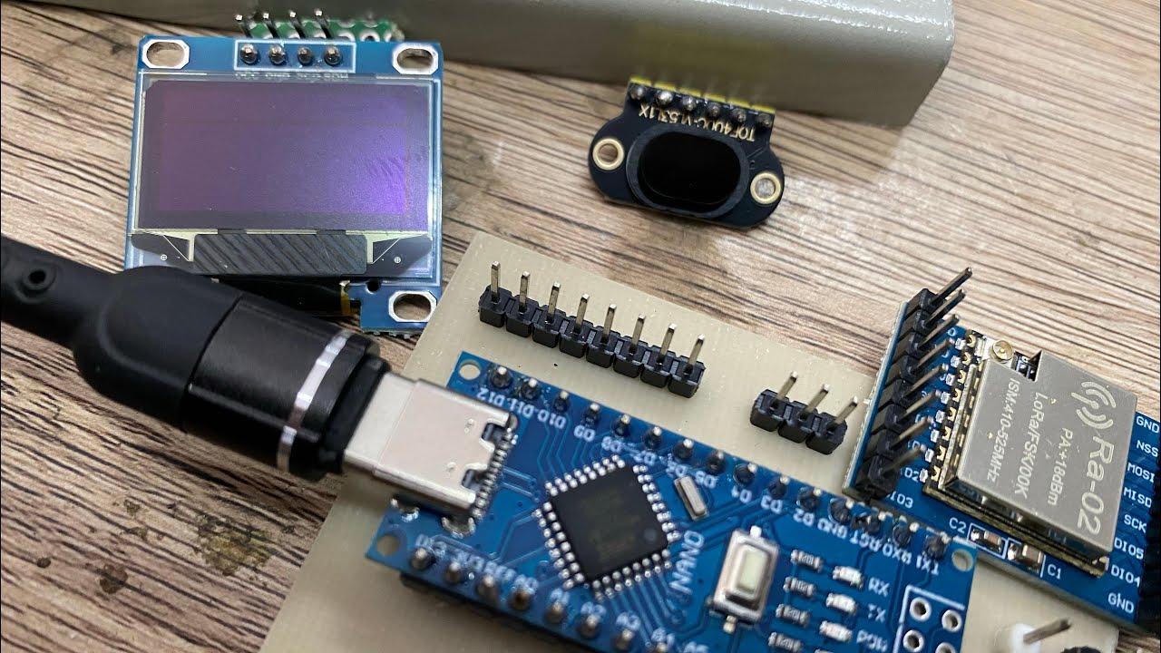 Monitor Jarak Sensor VL53L1X Interface Lcd Oled