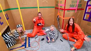 Box Fort Prison Escape!!! Whole Family Locked Up!