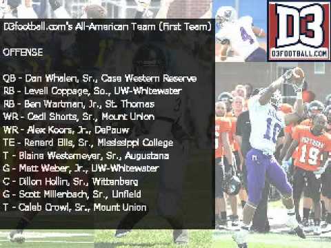 D3football.com's 2009 All-American Team Announcement (Part 3/3)