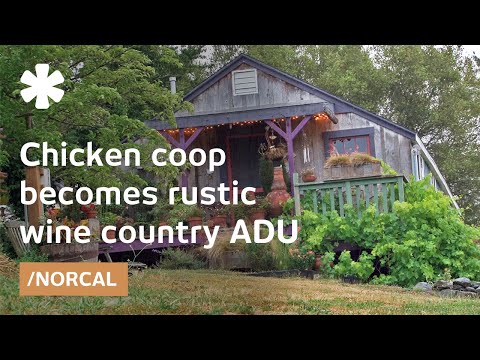Converted chicken coop as backyard home for NorCal family