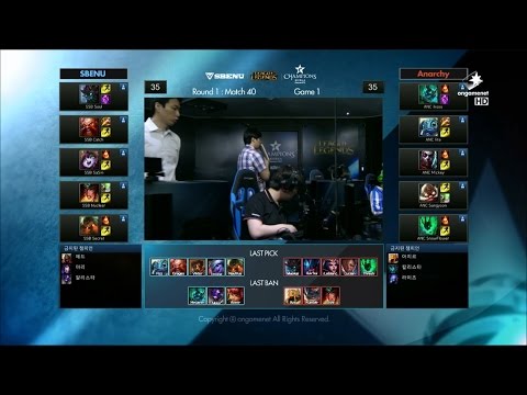 SSB vs ANC Game 1 Highlights - SBENU SONICBOOM vs ANARCHY - Week 6 LCK Champions Korea Summer 2015