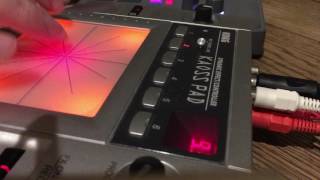 Korg Kaoss pad KP1 effects demo on synth sounds (Electribe sampler)