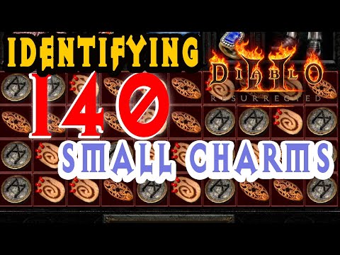 Identifying 140 Small Charms - Diablo II: Resurrected (area level 85 HELL)