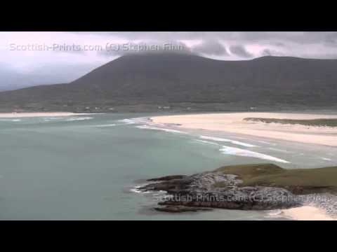 Elevated view of Luskentyre Sands Isle of Harris Scotland
