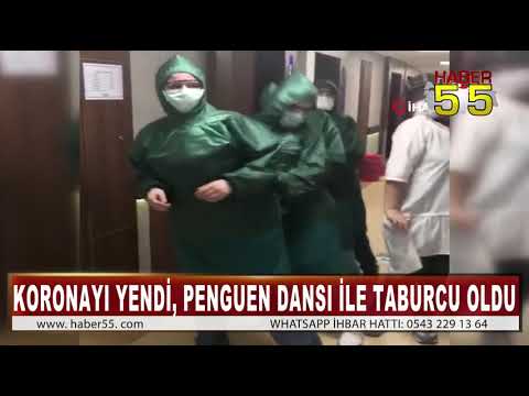 SAMSUN'DA KORONAYI YENEN HEMŞİRE İÇİN PENGUEN DANSI