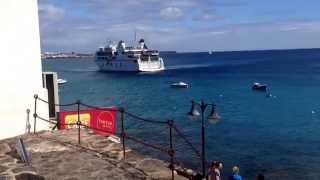 Armas ferry docks at Playa Blanca Lanzarote