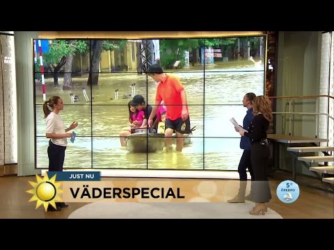 Kraftig tyfon skapar översvämningar i Sydostasien - Nyhetsmorgon (TV4)