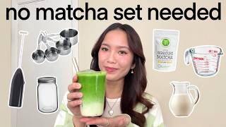 how to make a matcha latte WITHOUT traditional tools 🍵💡
