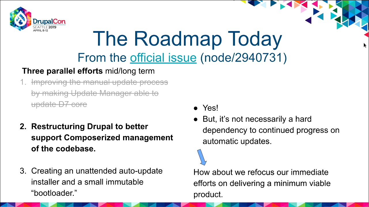 DrupalCon Seattle 2019: Drupal Core Auto-Update Architecture