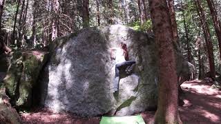 Video thumbnail of Problem B (La Ravanata), 5c. Bagni di Masino