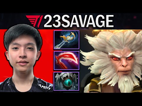 T1.23SAVAGE MONKEY KING WITH 23 KILLS - DOTA 2 7.30 GAMEPLAY