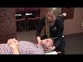 Spinal Adjustment Back Pain Treatment At West End Chiropractic Female Doctor Male Patient