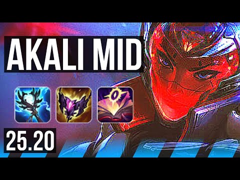 AKALI vs FIZZ (MID) | Legendary | KR Master | 25.20