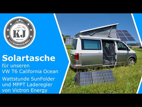 Solartasche für unseren VW T6 California Ocean - Wattstunde SunFolder und MPPT Laderegler