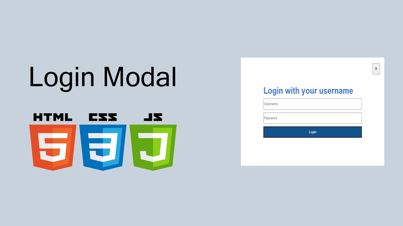 Create a Login Modal / Popup Using HTML, CSS, JavaScript | 2022