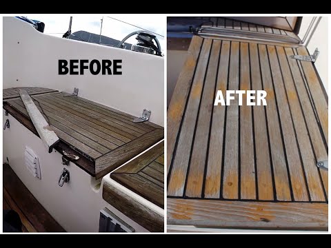 Restoring teak cockpit hatches