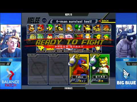 NGPU 19 SSBM - Stus (Falco) vs. Nugget (Fox) - Melee WR2