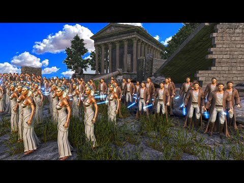 can T- 800 Terminator, CLEOPATRA & JEDI defend the Mountain temple from 3 million Human army ! UEBS2