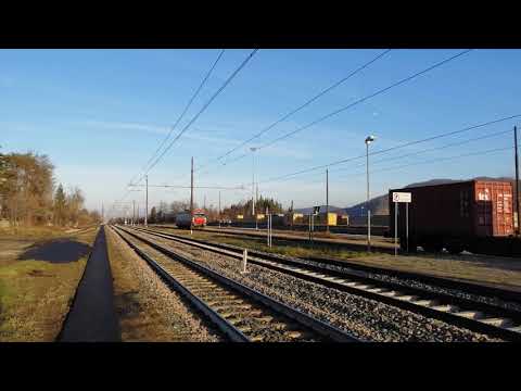 E.191 VECTRON FUORIMURO IN MANOVRA A BORGO S. DALMAZZO (CN) MAR. 18 - 12 - 2018