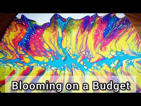 #126 How to do BLOOM style on a Budget using Cheap ACRYLIC PAINT / Spinning with Splatters