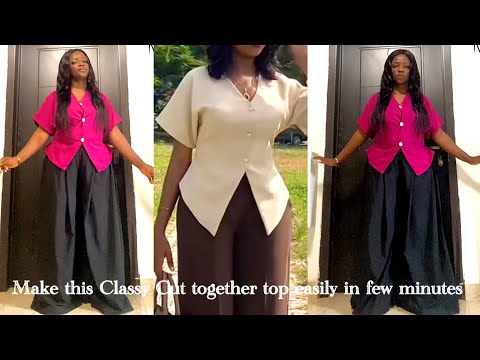 How to make this classy cut together top / blouse with dolman sleeves 