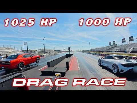 Dodge Demon 170 vs McLaren 750S 1/4 Mile DRAG RACE