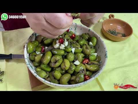 Olive Schiacciate Calabresi Condite -  Ricetta completa ed Originale Sfizi di Calabria