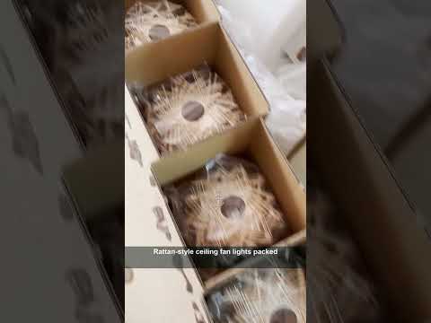 Wholesale Lighting Factory: Rattan Pendant & Fan Lights Ready to Ship