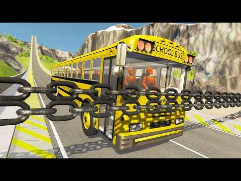 Cars vs Dangerous Stairs – Stairs Jumps Down And Chain #2 – BeamNG.Drive
