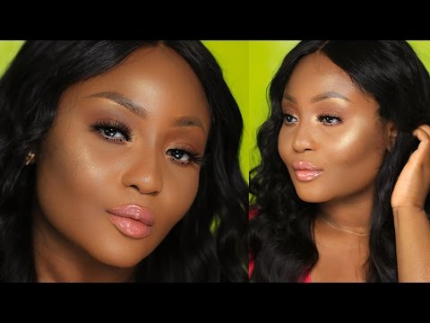 Natural Bronze Glow Makeup Tutorial for Melanin/Brown Skin | Highlight Beamin'