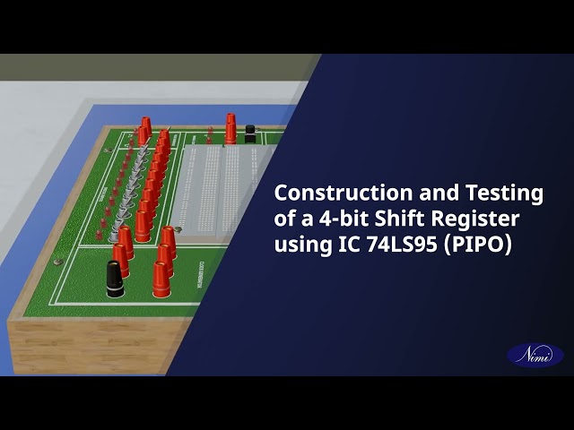 Construct and test four bit PIPO register