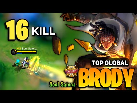 Amaing Gameplay Brody Goldlane Build [ Brody Best Build Top Global ] By Soul Satoru - MLBB