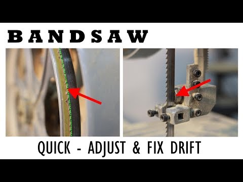 Adjust Bandsaw  |  Drift, Resaw, Blade Guides, Tension, Sharpening