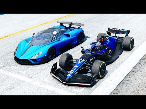 Williamas F1 2022 vs SSC Tuatara Striker at Laguna Seca Grand Prix