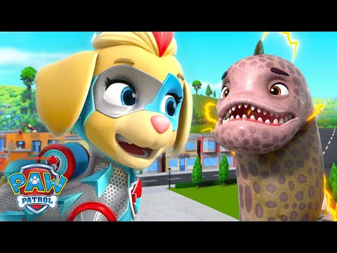Mighty Pup Ella Stops a Giant Eel! w/ PAW Patrol Zuma, Chase & Tuck | Shimmer and Shine
