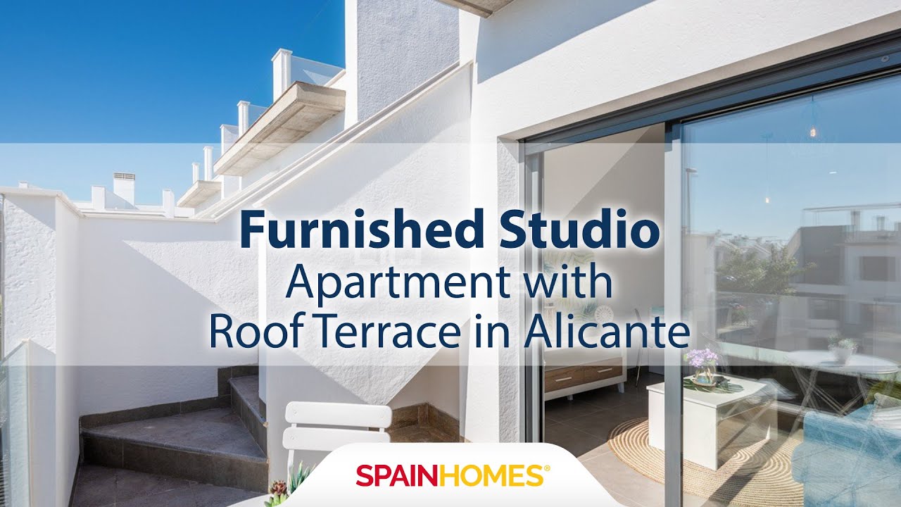 Gemeubileerd Studio met dakterras in Alicante