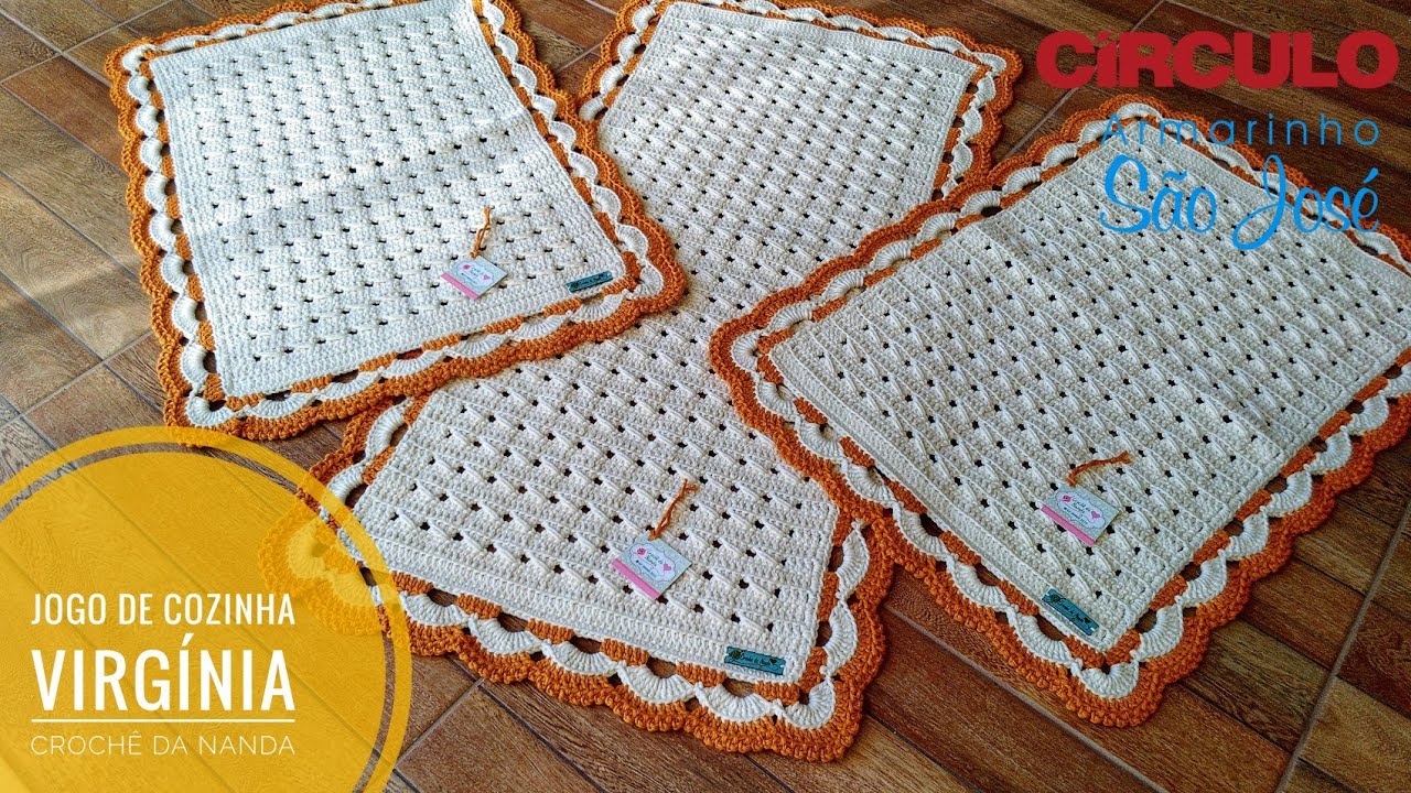 Jogo de cozinha em crochê  Virgínia.